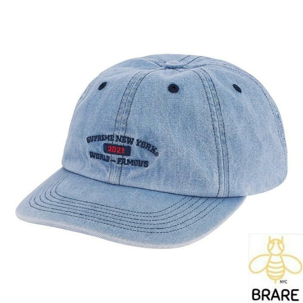 6-Panel hat with self strap Supreme World Famous